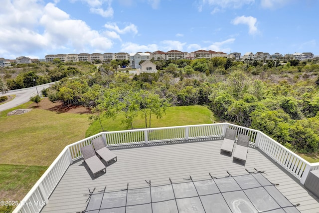1519 New River Inlet Rd, North Topsail Beach, NC 28460 - deck with a yard