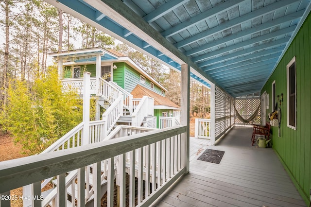 42 Brite Ln, Oriental, NC 28571 - wooden terrace with stairs