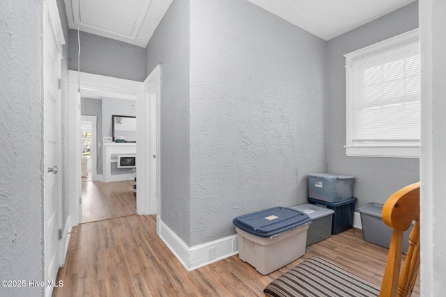 304 Ambler Ave, Rocky Mount, NC 27801 - corridor featuring wood finished floors and a textured wall