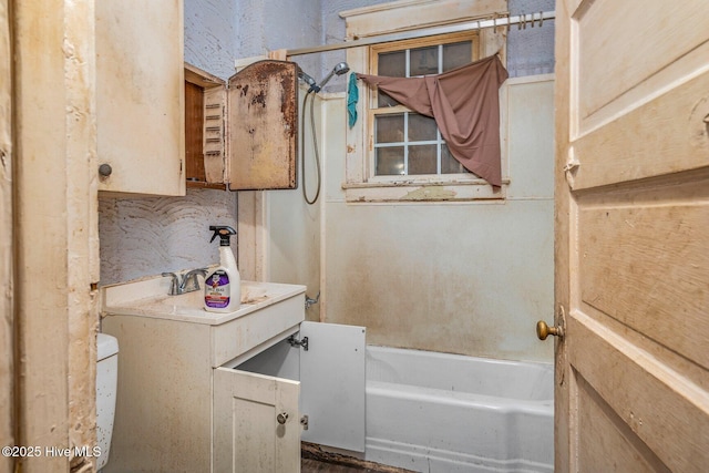 304 Ambler Ave, Rocky Mount, NC 27801 - full bathroom with toilet, vanity, and  shower combination
