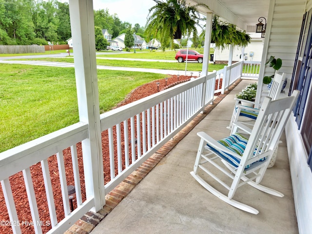 view of patio / terrace featuring covered porch