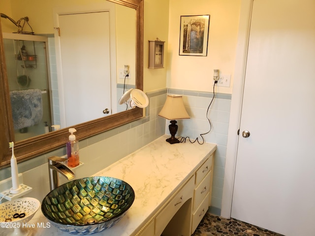 504 E S St, Fremont, NC 27830 - full bath featuring vanity and a shower stall