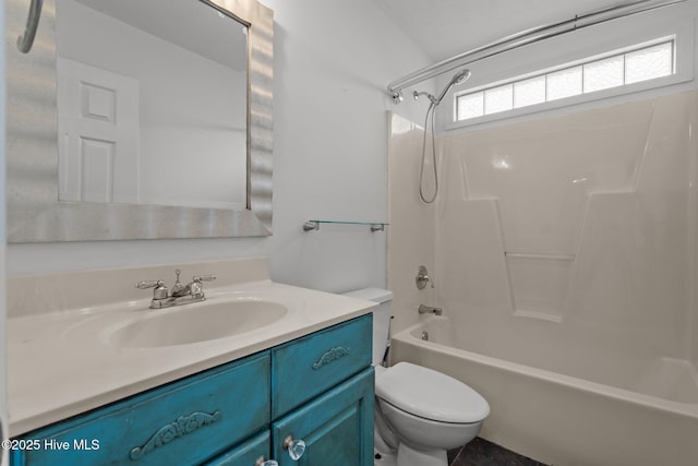 155 Patricia Ct, Whispering Pines, NC 28327 - bathroom featuring vanity, toilet, and  shower combination