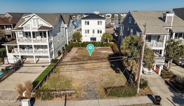 bird's eye view with a residential view