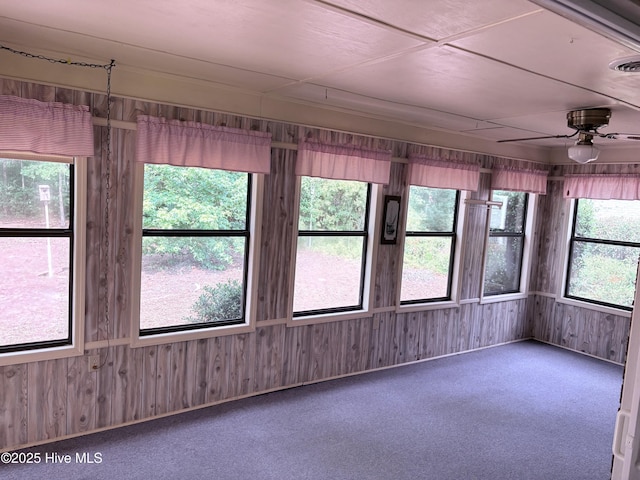 16 Bayberry Cir, Calabash, NC 28467 - unfurnished sunroom with wood walls and carpet floors