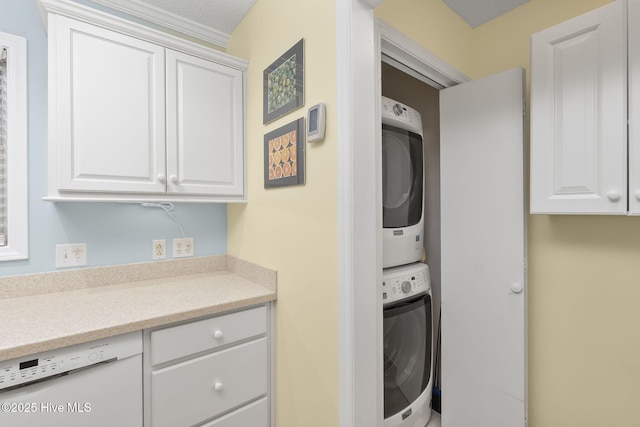 104 Island Quay Ct, Atlantic Beach, NC 28512 - washroom with stacked washing machine and dryer