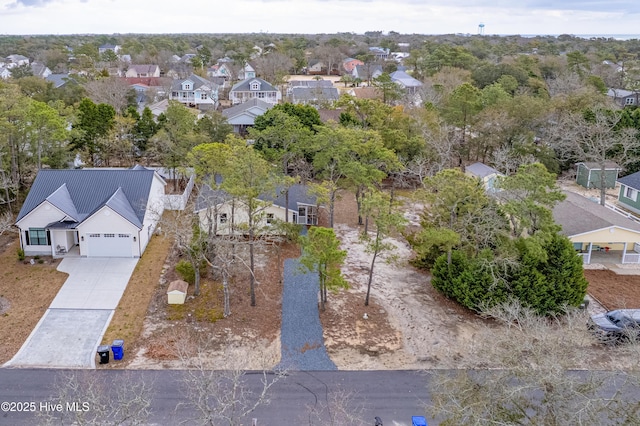drone / aerial view with a residential view