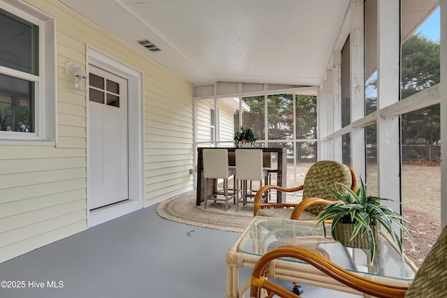 sunroom with visible vents