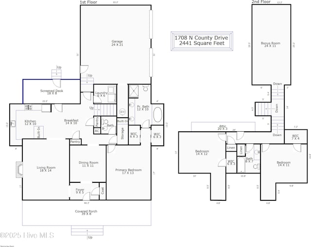 1708 N County Dr, Castle Hayne, NC 28429 - floor plan / room layout
