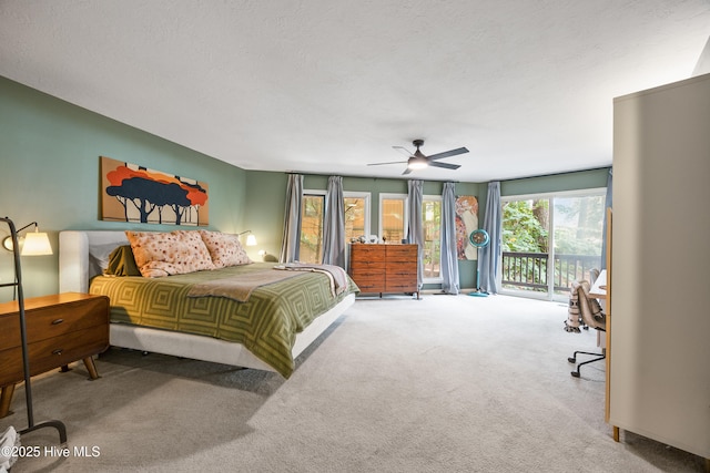 40 Inverness Rd, Pinehurst, NC 28374 - bedroom with access to outside, carpet flooring, and a ceiling fan
