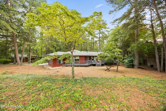 40 Inverness Rd, Pinehurst, NC 28374 - view of yard with a wooden deck