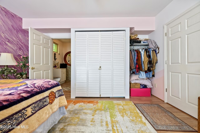 14 Sunnyvale Dr, Wilmington, NC 28412 - bedroom with wood finished floors and a closet