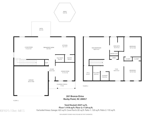 261 Bronze Dr, Rocky Point, NC 28457 - view of home floor plan