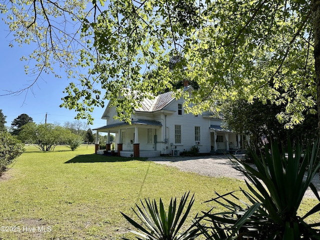 11550 NC Highway 32 N, Roper, NC 27970 - rear view of house featuring a porch and a lawn