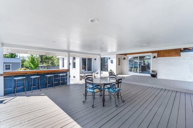 111 Waterway Ct, Aydlett, NC 27916 - deck featuring outdoor dry bar