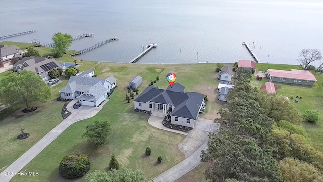 111 Waterway Ct, Aydlett, NC 27916 - drone / aerial view with a residential view and a water view