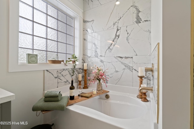 full bathroom featuring a bath