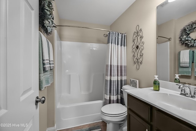 6509 Fawn Settle Dr, Wilmington, NC 28409 - full bathroom featuring vanity and shower / tub combo with curtain