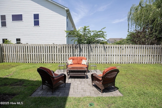 6509 Fawn Settle Dr, Wilmington, NC 28409 - view of yard with a patio area and an outdoor living space