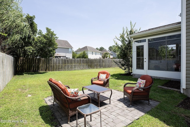6509 Fawn Settle Dr, Wilmington, NC 28409 - fenced backyard with a patio