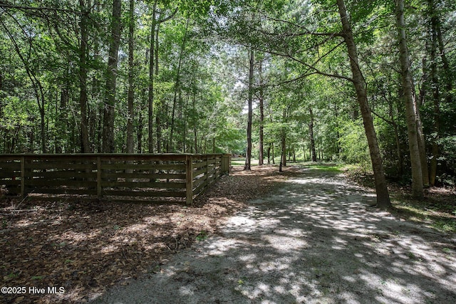 6509 Fawn Settle Dr, Wilmington, NC 28409 - view of street featuring a wooded view