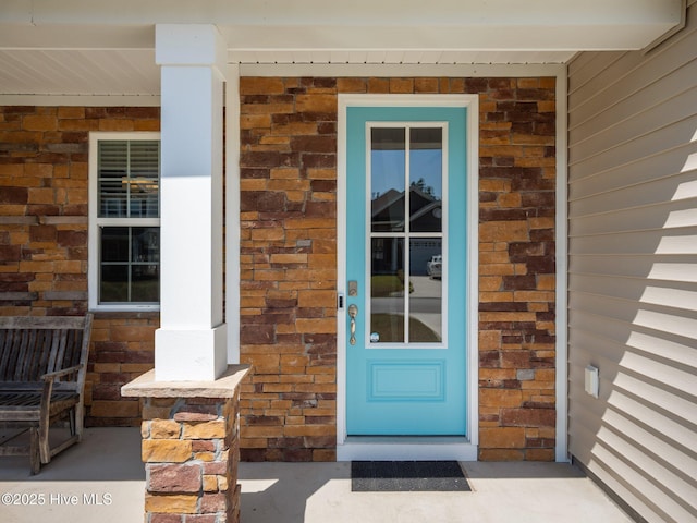 153 Ballantine Grove Ln, Newport, NC 28570 - property entrance featuring brick siding