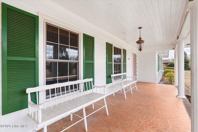 view of patio with covered porch