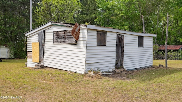 view of shed