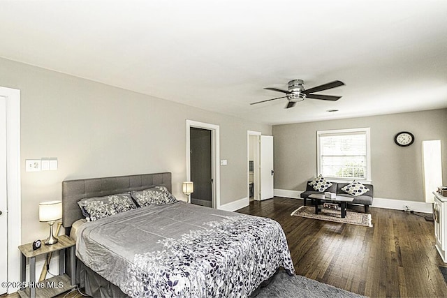 300 Moye Ave NW, Wilson, NC 27893 - bedroom featuring dark wood-style flooring and ceiling fan