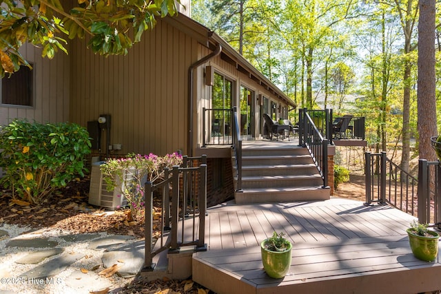 105 Tucker Ct, West End, NC 27376 - deck featuring stairs