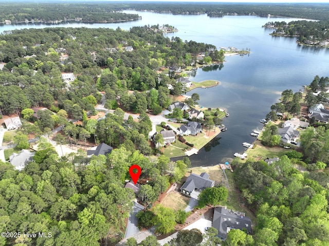 105 Tucker Ct, West End, NC 27376 - view of property location with a nearby body of water and a forest