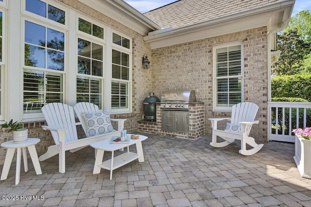 view of patio / terrace featuring area for grilling