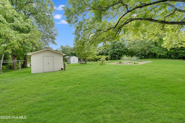 2022 Pinedale Rd, Rockingham, NC 28379 - view of green lawn featuring a shed
