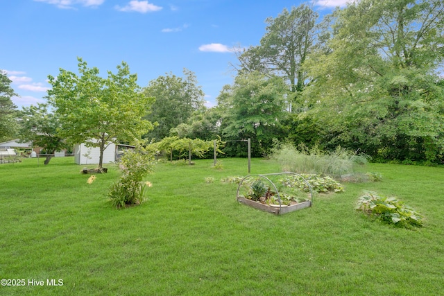 2022 Pinedale Rd, Rockingham, NC 28379 - view of green lawn featuring a garden