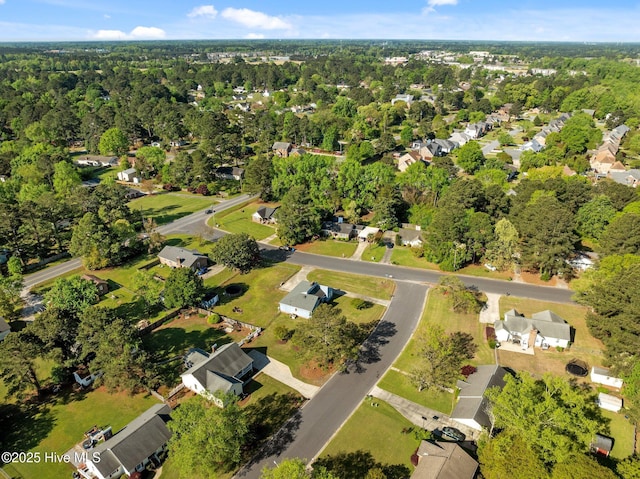 aerial view with a residential view
