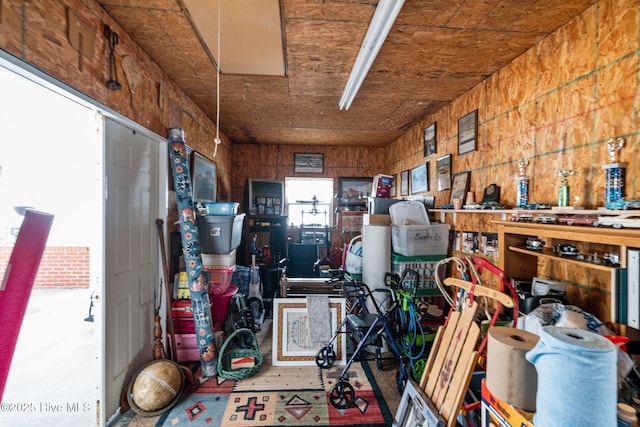 view of storage area