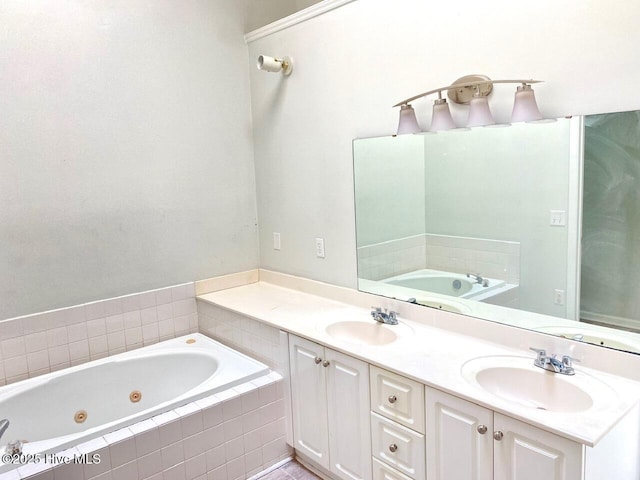 4105 Breezwood Dr Unit 203, Wilmington, NC 28412 - bathroom featuring a whirlpool tub and double vanity