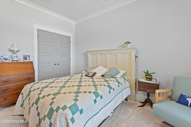 3981 Bay Colony Rd NE, Leland, NC 28451 - bedroom featuring carpet floors, a closet, and ornamental molding