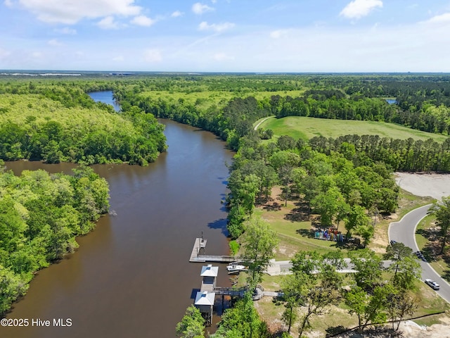 3981 Bay Colony Rd NE, Leland, NC 28451 - drone / aerial view of a large body of water and a heavily wooded area