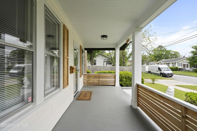 view of patio featuring covered porch