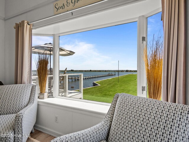 267 Live Oak Rd, Newport, NC 28570 - sunroom / solarium featuring a water view