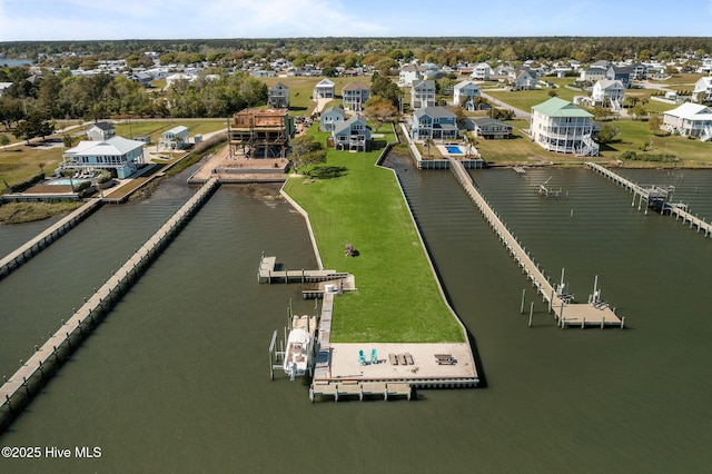 267 Live Oak Rd, Newport, NC 28570 - aerial perspective of suburban area featuring a large body of water