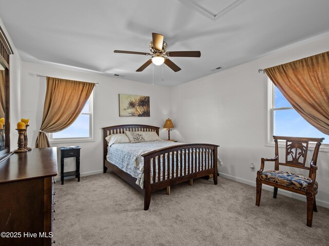 267 Live Oak Rd, Newport, NC 28570 - bedroom featuring multiple windows, light colored carpet, and baseboards