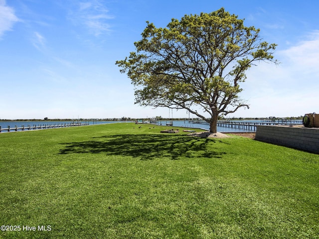 267 Live Oak Rd, Newport, NC 28570 - view of grassy yard with a water view