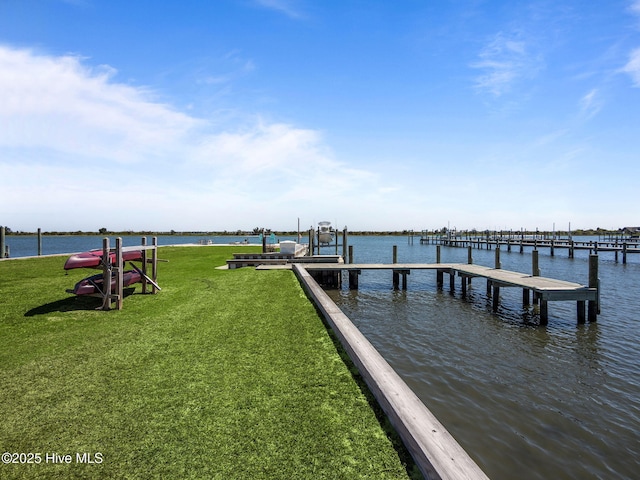 267 Live Oak Rd, Newport, NC 28570 - dock with a lawn and a water view