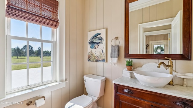 bathroom featuring toilet and vanity