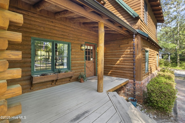 view of wooden deck