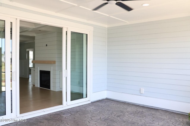 3347 Island Lakes Dr, Oak Island, NC 28461 - view of patio / terrace featuring ceiling fan