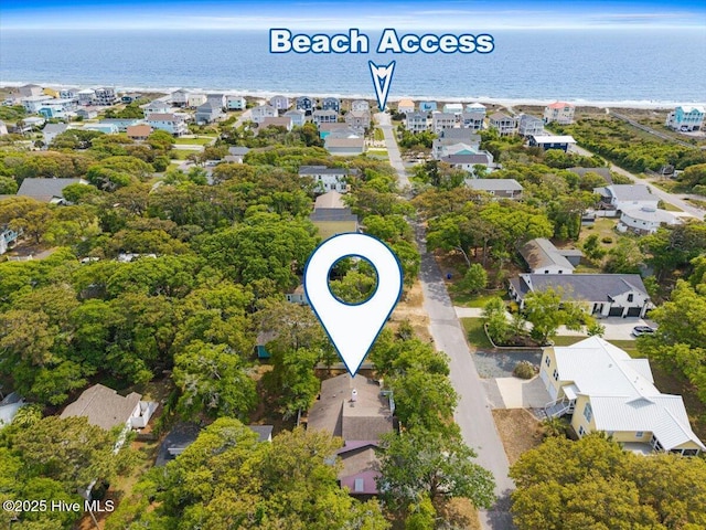 7501 E Oak Island Dr, Oak Island, NC 28465 - birds eye view of property featuring a residential view and a water view