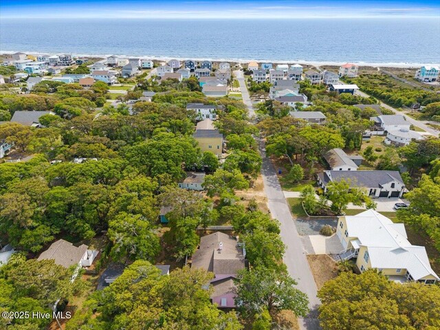 7501 E Oak Island Dr, Oak Island, NC 28465 - drone / aerial view featuring a residential view and a water view